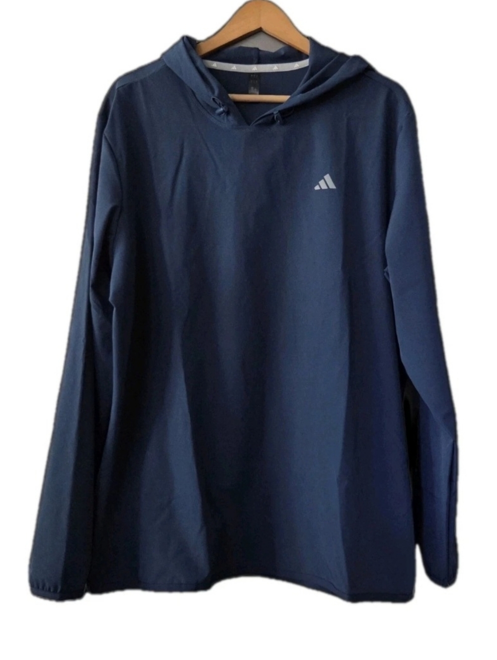 Adidas Lightweight Golf Woven Hooded Pullover Men's Size L Blue
